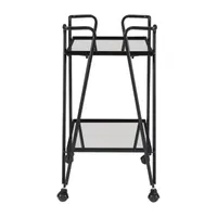 Hera Glass-Top Bar Cart