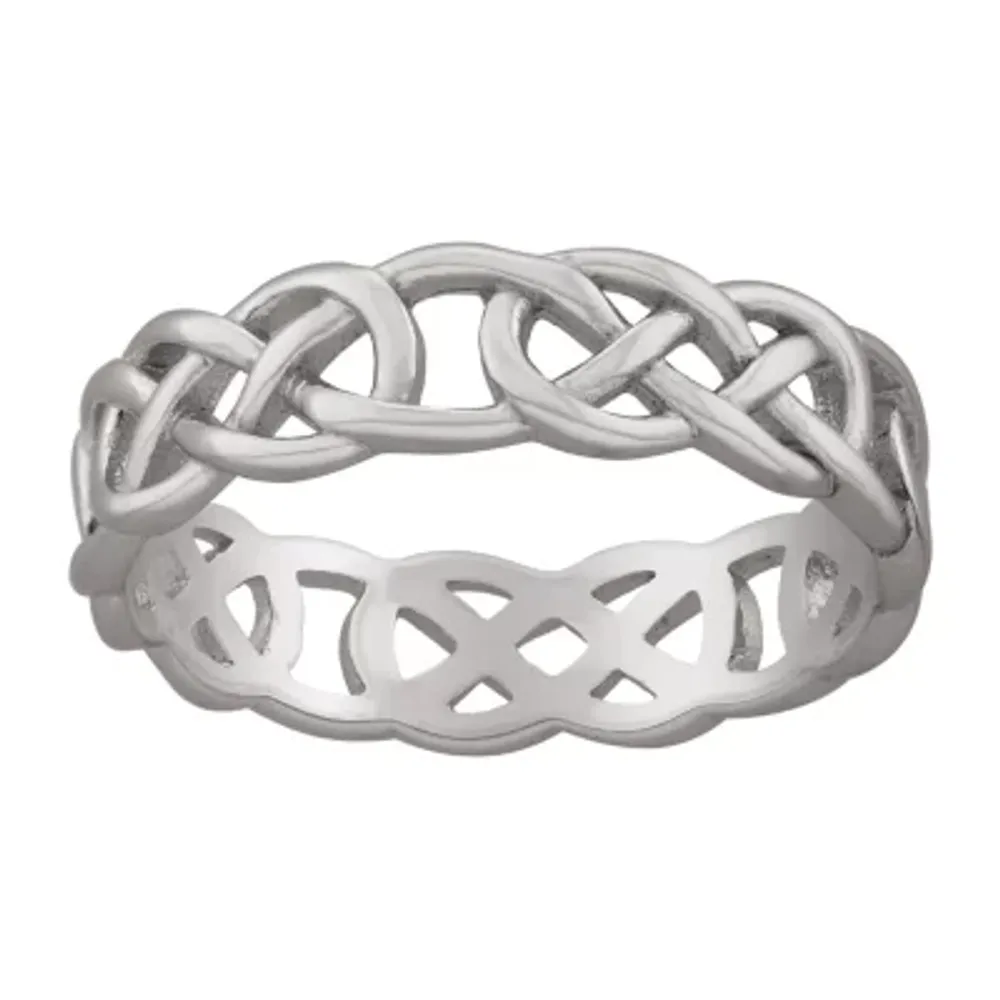 Silver Treasures Womens 5MM Sterling Silver Band