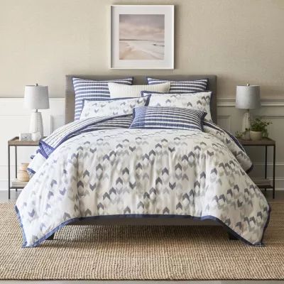 Fieldcrest Herringbone 3-pc. Geometric Comforter Set