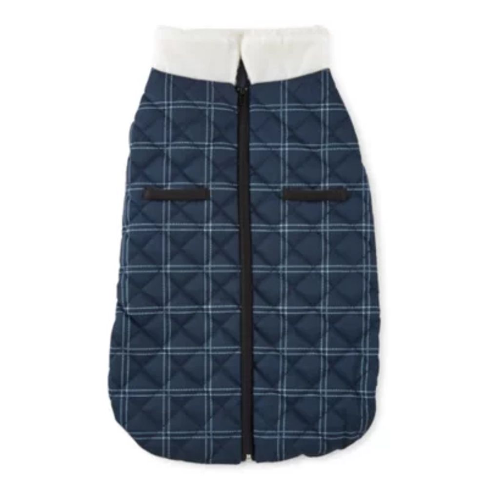Paw & Tail Plaid Sherpa Dog Collar Vest