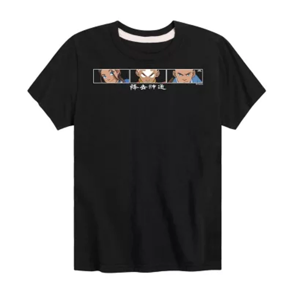 Little & Big Kid Boys Crew Neck Short Sleeve Regular Fit Avatar-The Last Airbender Graphic T-Shirt