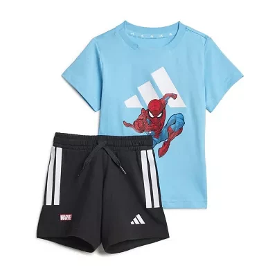 adidas x Disney Toddler Boys 2-pc. Spiderman Short Set