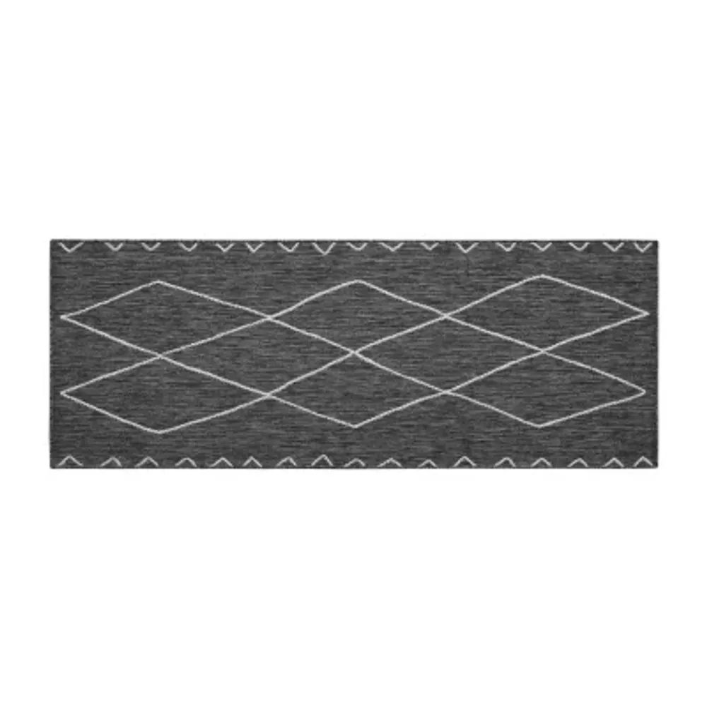 Madison Park Maya Moroccan 2'7"x6'10" Flatweave Skid Resistant Indoor Outdoor Rectangular Runner