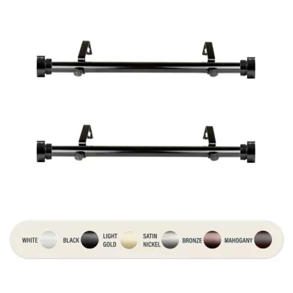 Rod Desyne (Set Of 2) Basic Side 1 Adjustable Curtain