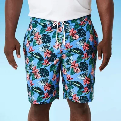 St. John's Bay E-Board Big and Tall Floral Swim Shorts
