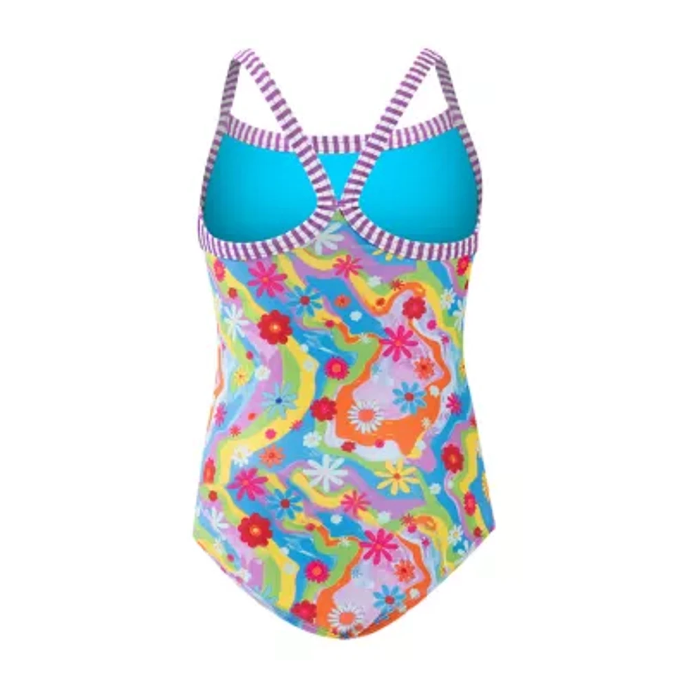 Dolfin Toddler & Little Girls Easy-on + Easy-off Floral One Piece Swimsuit