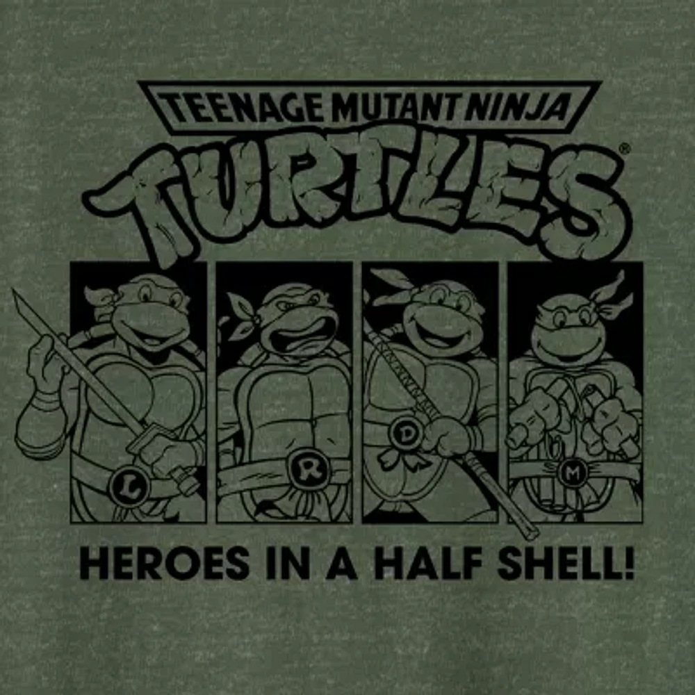 Mens Crew Neck Short Sleeve Regular Fit Teenage Mutant Ninja Turtles Big and Tall Graphic T-Shirt
