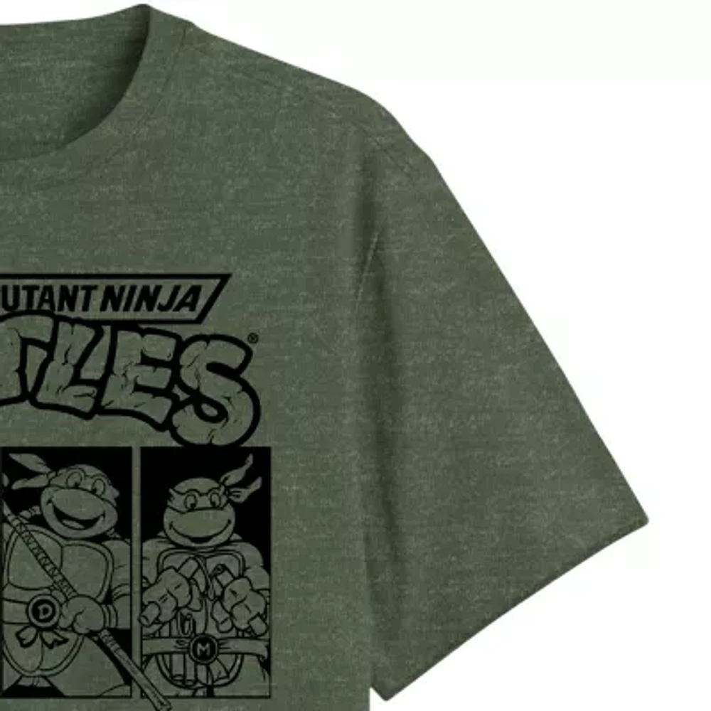 Mens Crew Neck Short Sleeve Regular Fit Teenage Mutant Ninja Turtles Big and Tall Graphic T-Shirt
