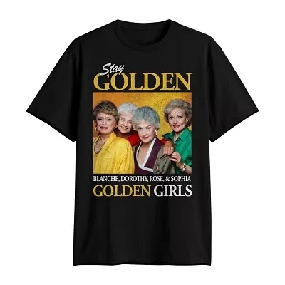 Big and Tall Mens Crew Neck Short Sleeve Regular Fit Golden Girls Graphic T-Shirt