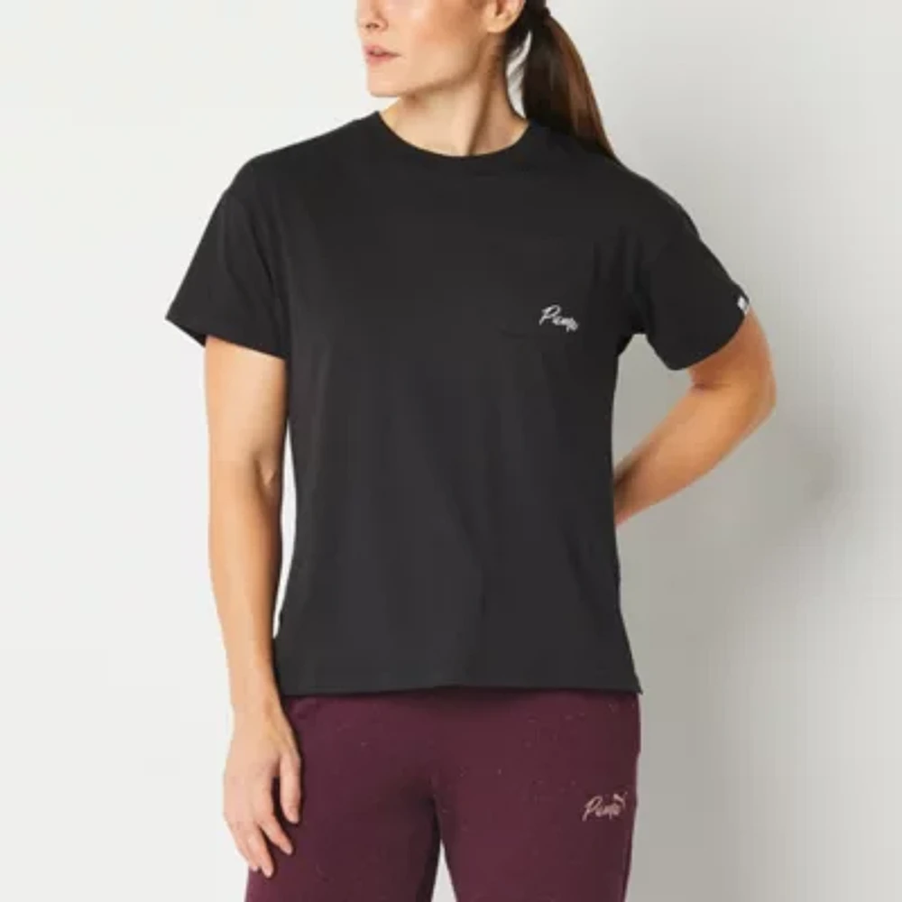 PUMA Live Collection Womens Crew Neck Short Sleeve Active T-Shirt