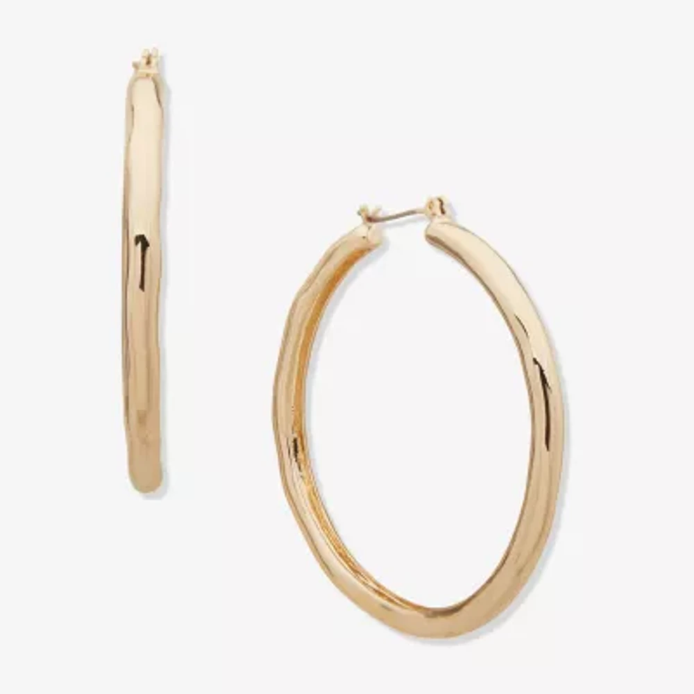 Worthington Womens 53.3mm Hoop Earrings