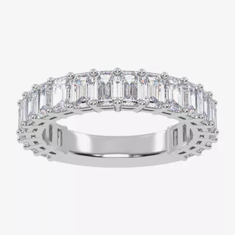 (G / Vs2-Si1) Womens 3.5MM 2 CT. T.W. Lab Grown White Diamond 14K Gold Wedding Band