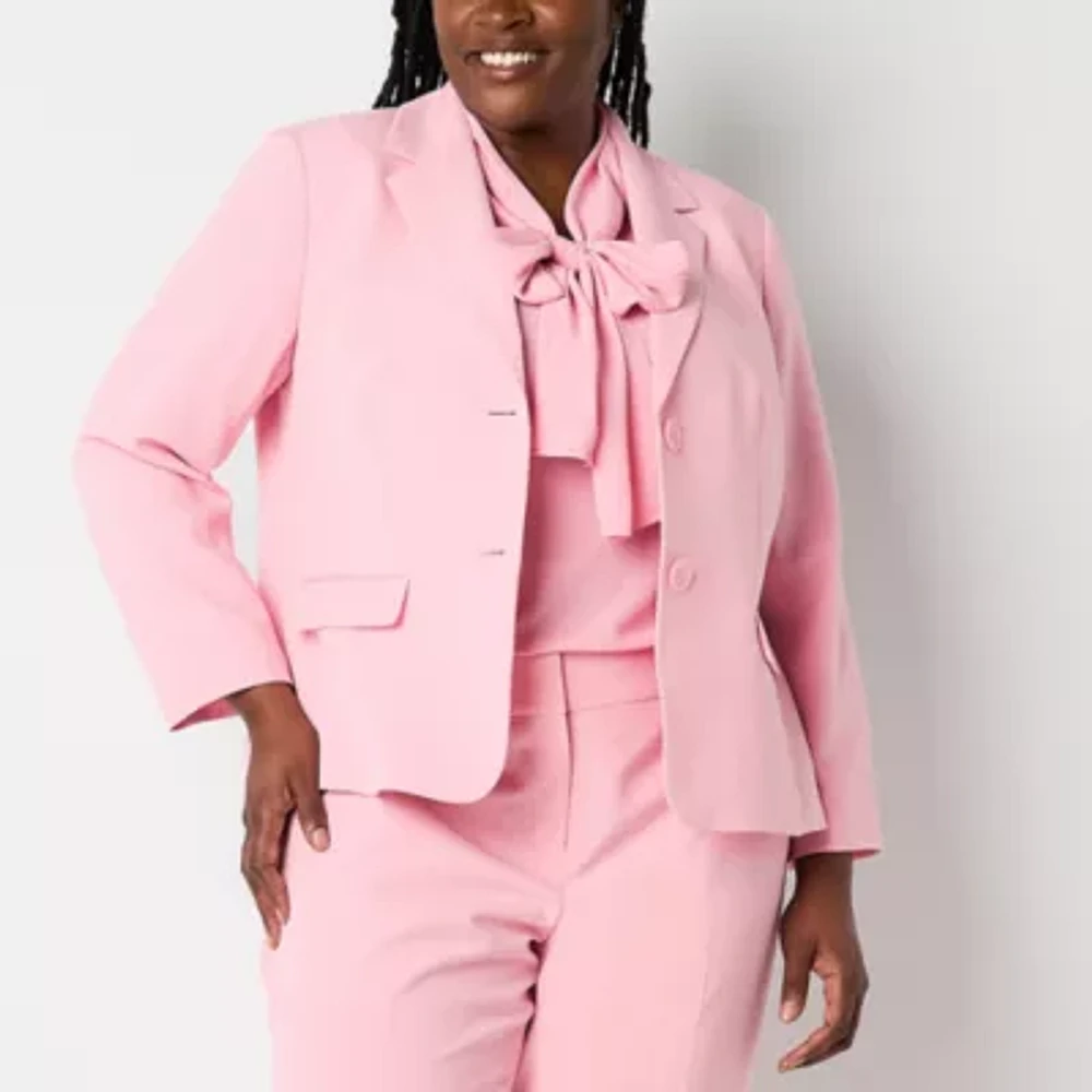 Black Label by Evan-Picone Womens Classic Fit Plus Suit Jacket
