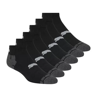 PUMA Ultimate Training Mens Breathable Multi-Pack 6 Pair Quarter Ankle Socks