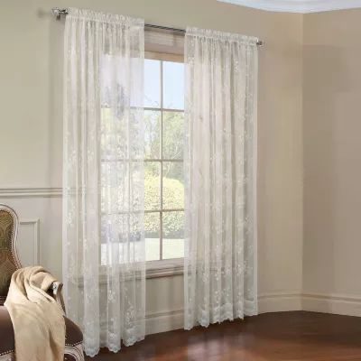 Mona Lisa Rod Pocket Sheer Single Curtain Panel