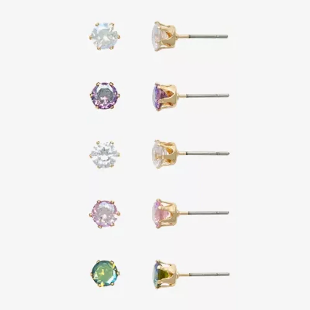 Mixit Womens Hypoallergenic 5 Pair Earring Set