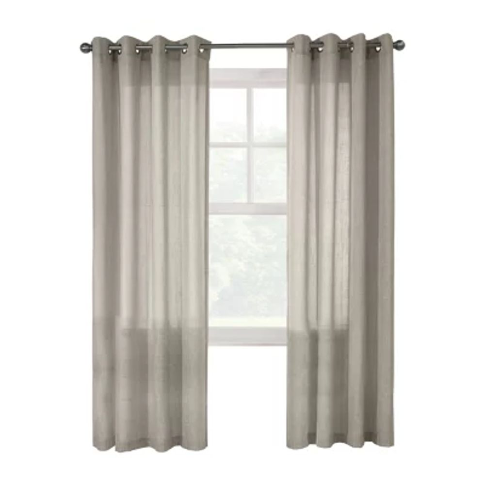 Limbourg Grommet Top Sheer Single Curtain Panel