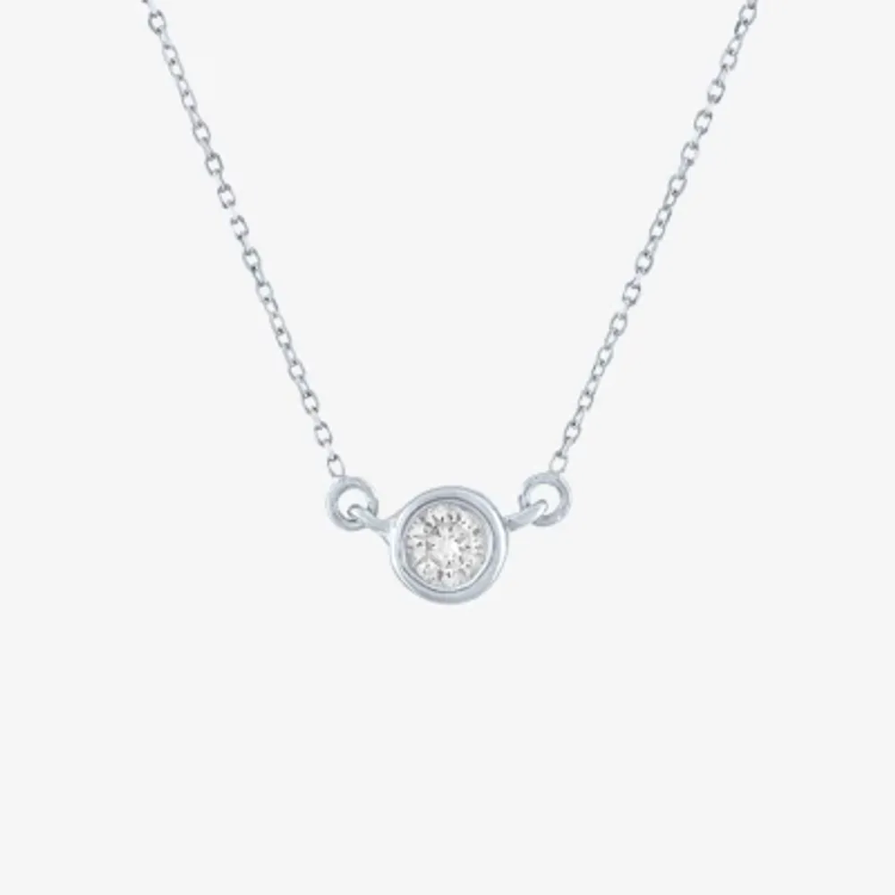 Diamond Addiction (G-H / Si2-I1) Womens 1/5 CT. Lab Grown White 10K Gold 18 Inch Pendant Necklace