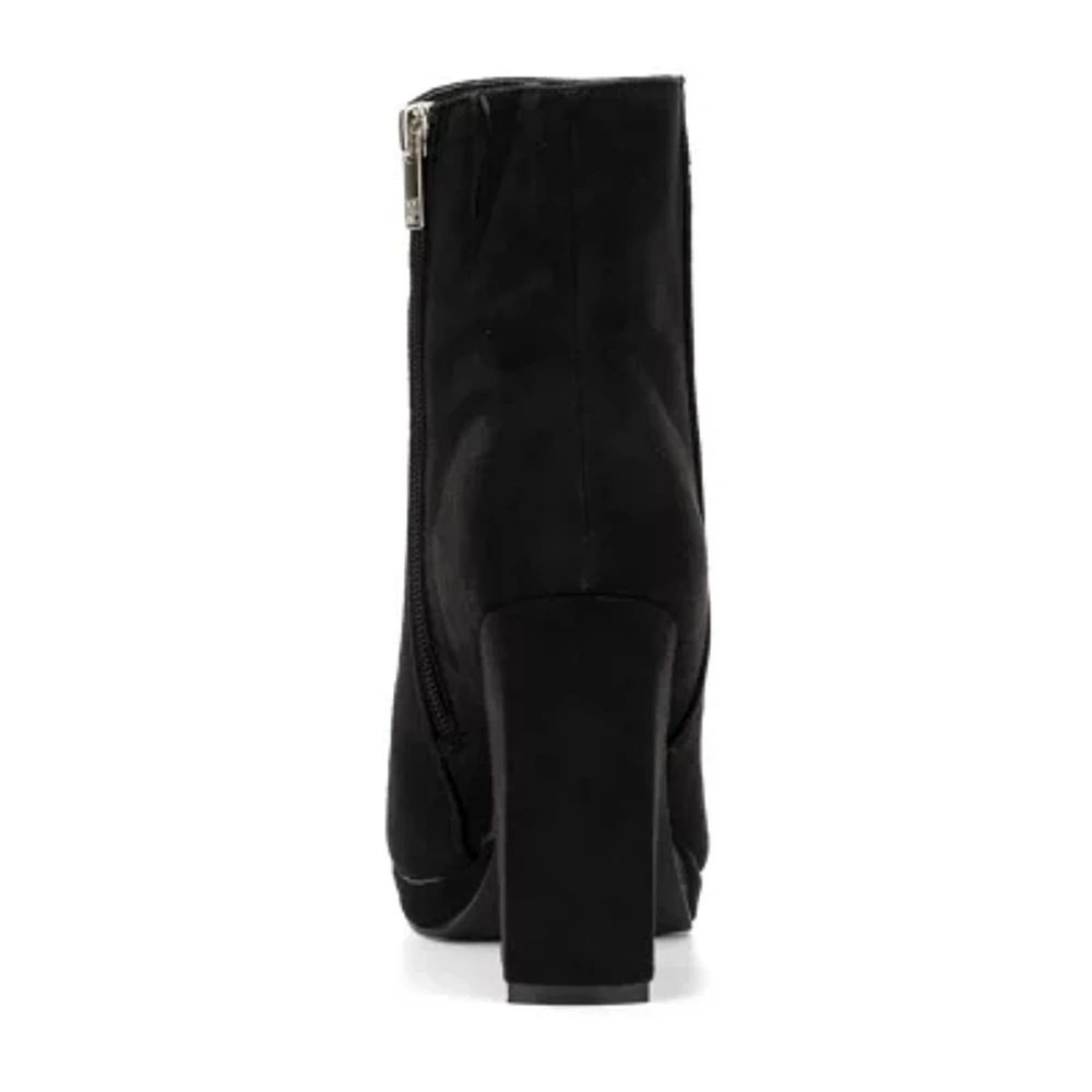 New York & Company Womens Franie Block Heel Booties