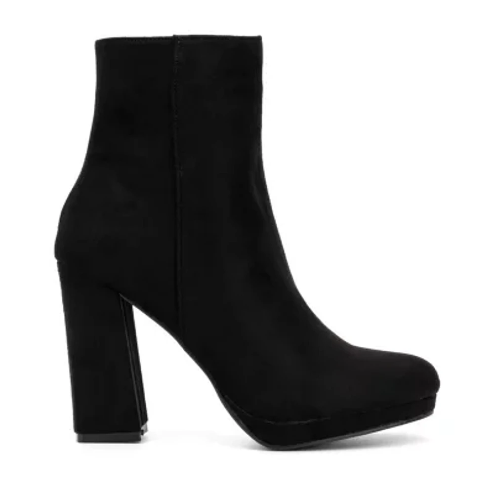 New York & Company Womens Franie Block Heel Booties