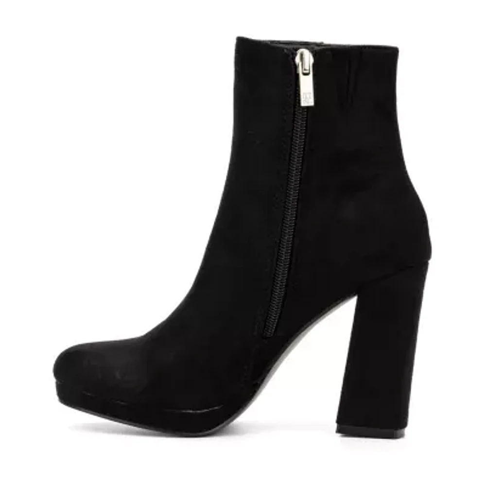 New York & Company Womens Franie Block Heel Booties