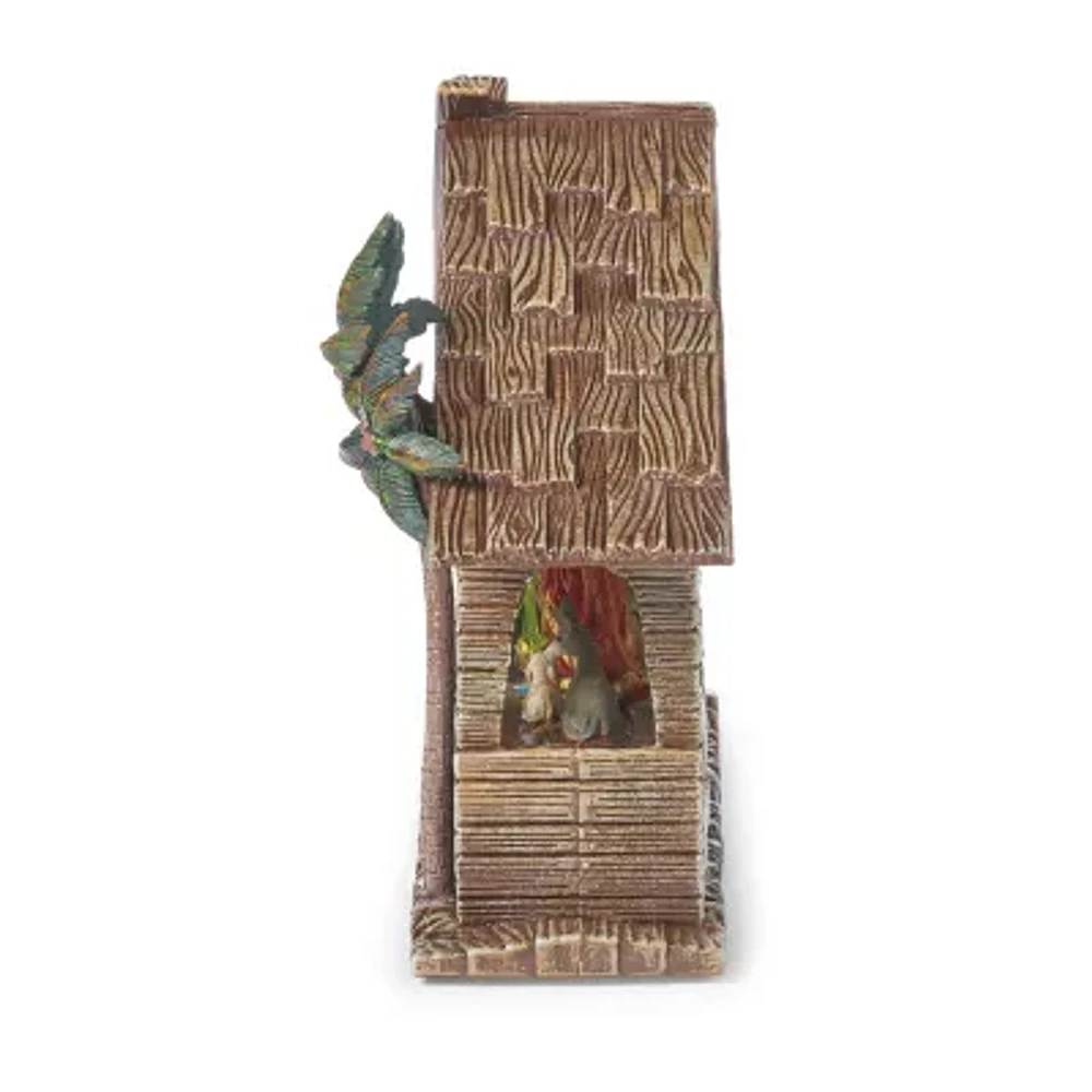 Roman "8.25"" Led Nativity Stable" Lighted Christmas Tabletop Decor