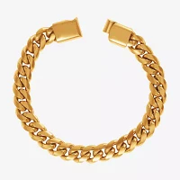 Mens Stainless Steel 9 Inch Curb Chain Bracelet