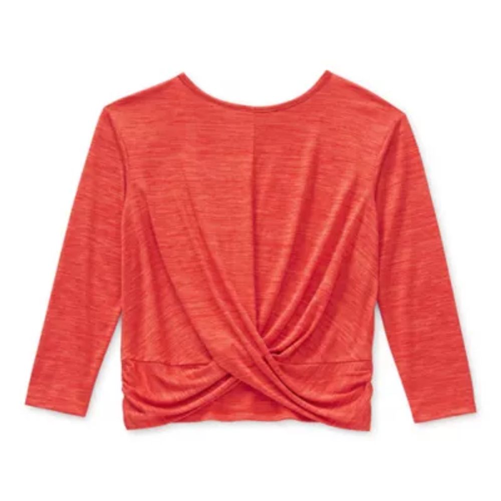 Xersion Little & Big Girls Round Neck Long Sleeve T-Shirt