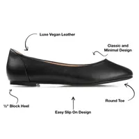 Journee Collection Kavn Womens Round Ballet Flats