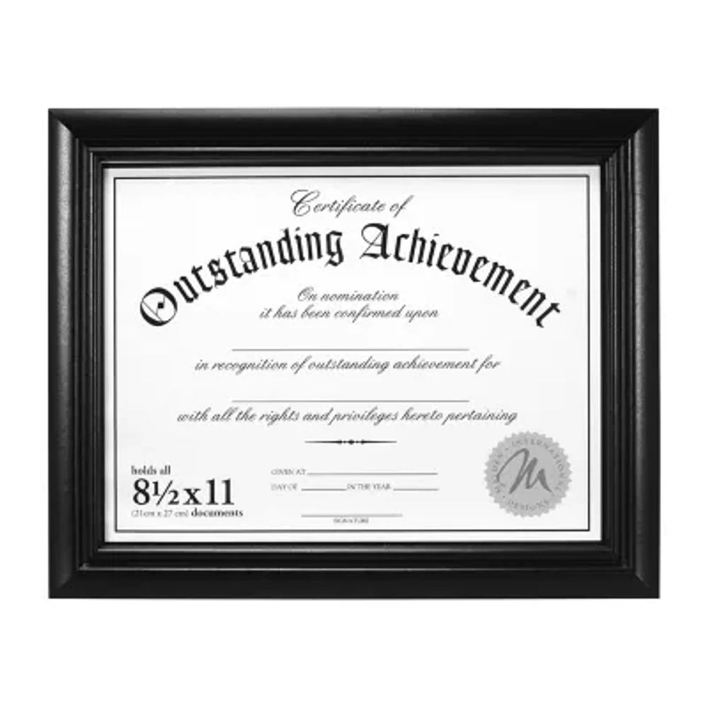 Malden 8.5x11 Black Certificate Wall Frame