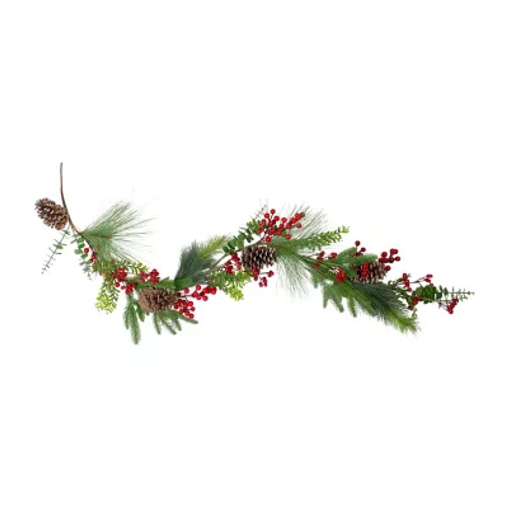 Northlight Berry Pine And Eucalyptus Unlit Christmas Indoor Garland