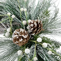 Northlight Frosted Pine Cone And Foliage Unlit Wreath