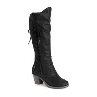 Muk Luks Womens Lacy Leo Stacked Heel Winter Boots