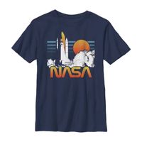 Little & Big Kid Boys Crew Neck Short Sleeve Regular Fit NASA Graphic T-Shirt