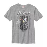 Little & Big Kid Boys Crew Neck Short Sleeve Regular Fit Avengers Marvel Graphic T-Shirt