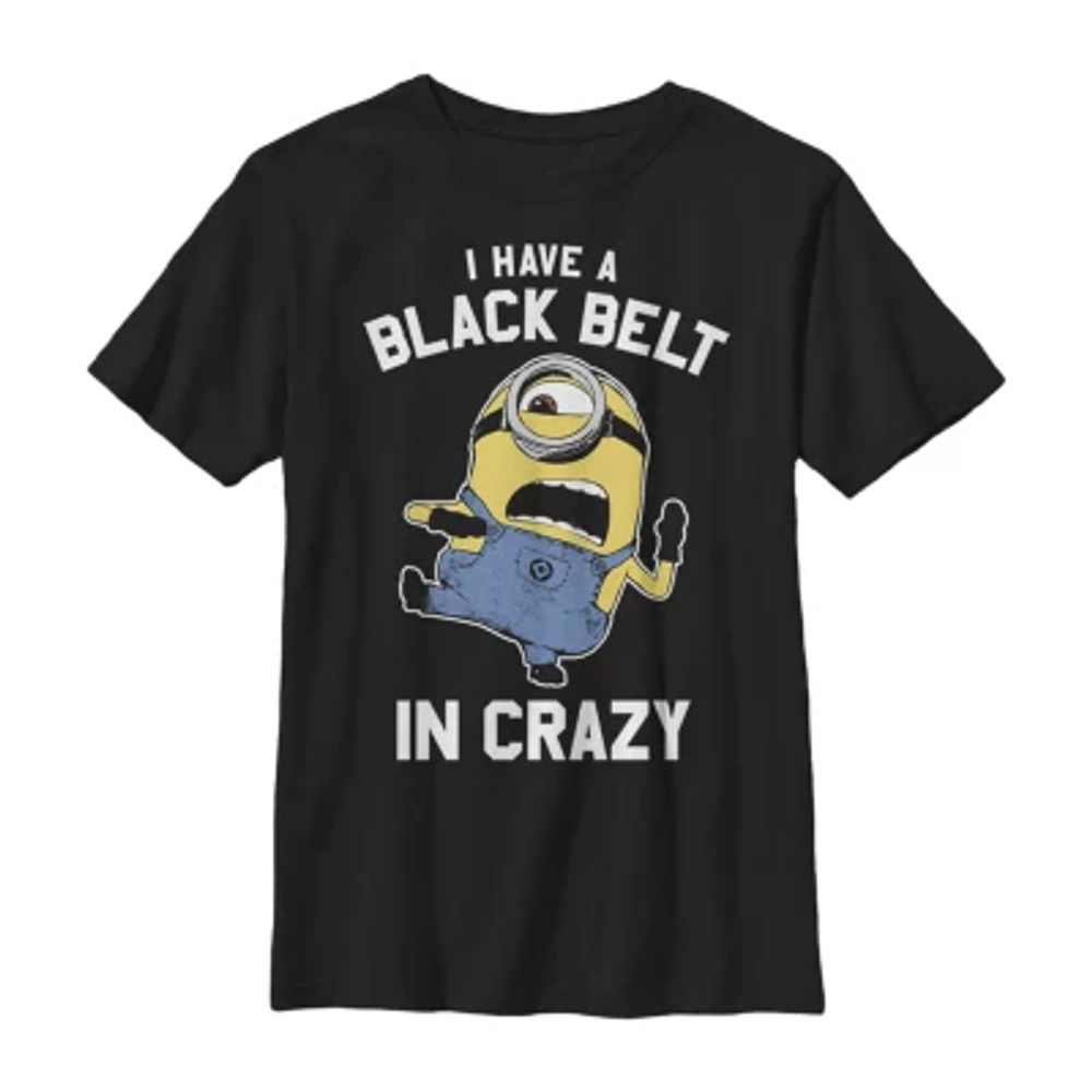 Little & Big Kid Boys Crew Neck Short Sleeve Regular Fit Minions Graphic T-Shirt