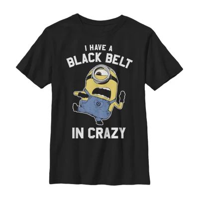 Little & Big Kid Boys Crew Neck Short Sleeve Regular Fit Minions Graphic T-Shirt