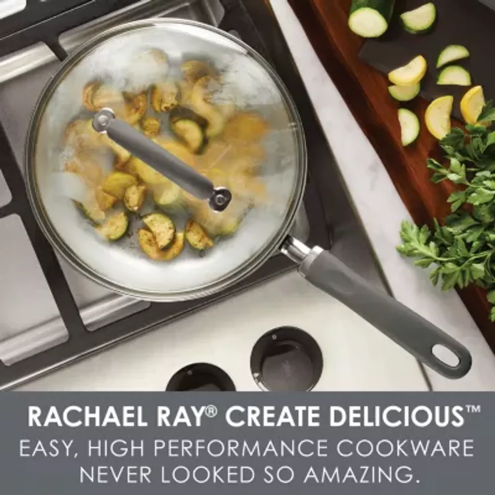 Rachael Ray Create Delicious 9.5" Non-Stick Deep Skillet with Lid