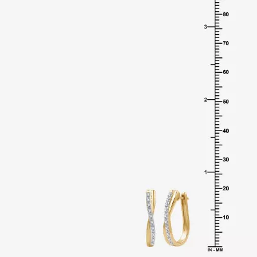 Yes, Please! Womens 1/10 CT. T.W. Natural White Diamond 14K Gold Over Silver 2 Pair Earring Set