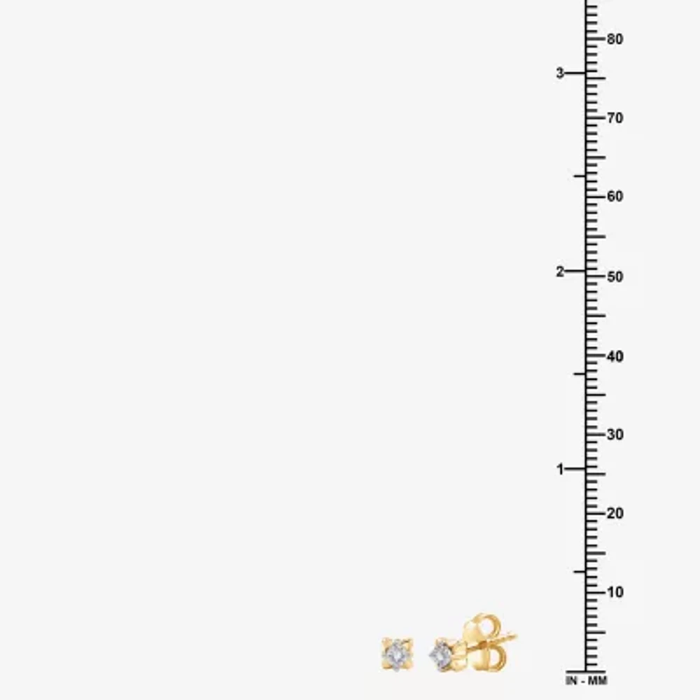 Yes, Please! Womens 1/10 CT. T.W. Natural White Diamond 14K Gold Over Silver 2 Pair Earring Set