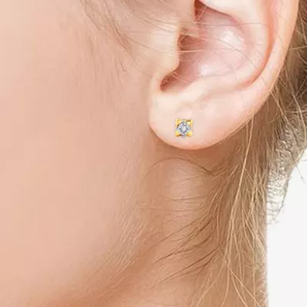 Yes, Please! Womens 1/10 CT. T.W. Natural White Diamond 14K Gold Over Silver 2 Pair Earring Set