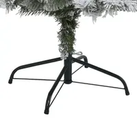 Nearly Natural 5 Foot White River Mountain Flocked Pine With Pinecones And 150 Clear Led Lights Pre-Lit Christmas Tree