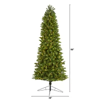 Nearly Natural 8 Foot Spruce With 1294 Bendable Branches And 600 Warm White (Multifunction) Led Lights Pre-Lit Christmas Tree