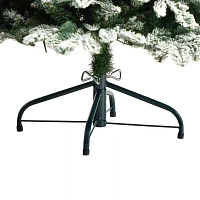 Nearly Natural 5 Foot North Carolina Flocked Fir With 1247 Bendable Branches And 350 Warm White Lights Pre-Lit Christmas Tree