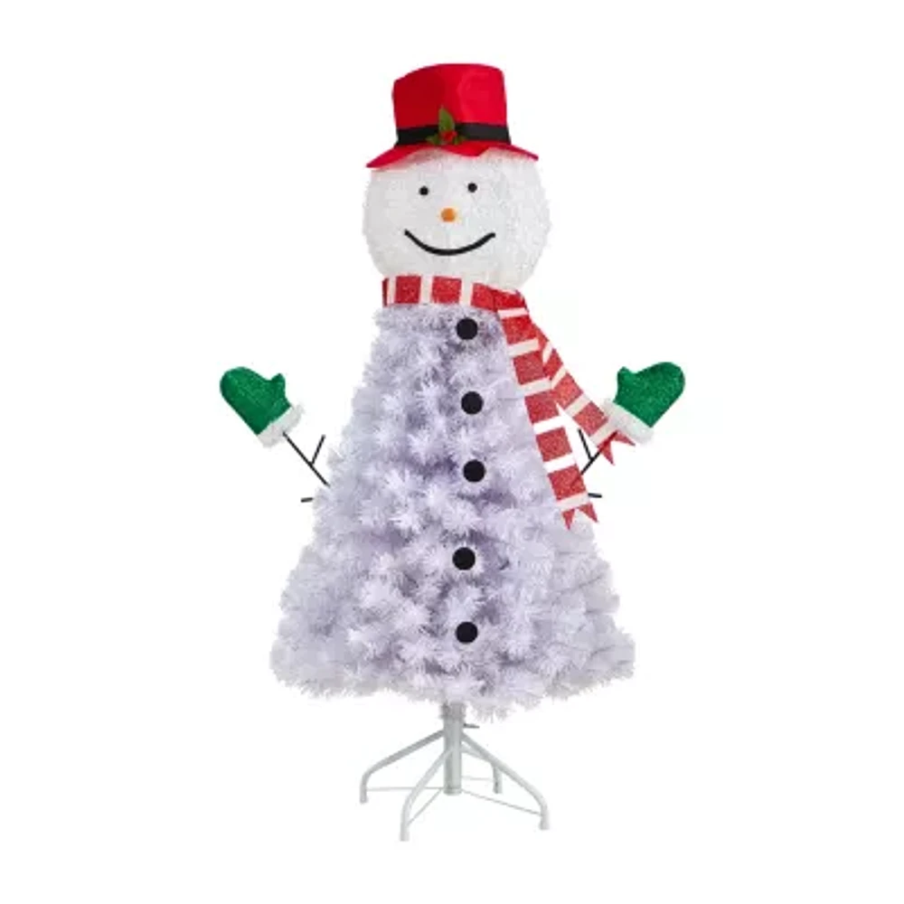 Nearly Natural 4 Foot Snowman Christmas With 234 Bendable Branches Christmas Tree