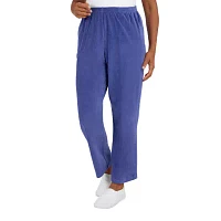 Alfred Dunner The Big Easy Womens Straight Mid Rise Straight Fit Pull-On Pant