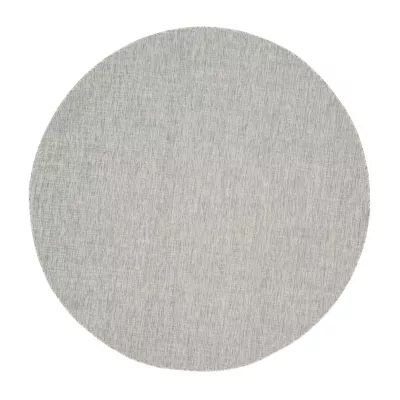 Safavieh Courtyard Collection Dallas Stripe Indoor/Outdoor Round Area Rug