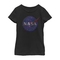 Little & Big Kid Girls Crew Neck Short Sleeve Regular Fit NASA Graphic T-Shirt