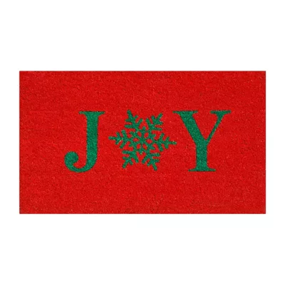 Calloway Mills Snowflake Joy Outdoor Rectangular Doormat