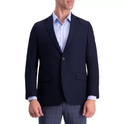 Haggar Tailored Mens Stretch Fabric Regular Fit Sport Coat